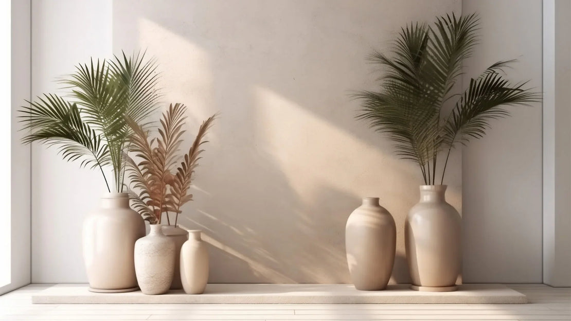 Beige bloempot