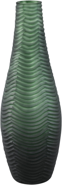 Elichi Green round glass vase high small