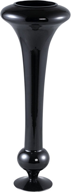 Keighla Black shaped glass vase S Ø22 x H61 cm