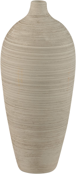 Cavinn Beige matt ceramic bottle vase S