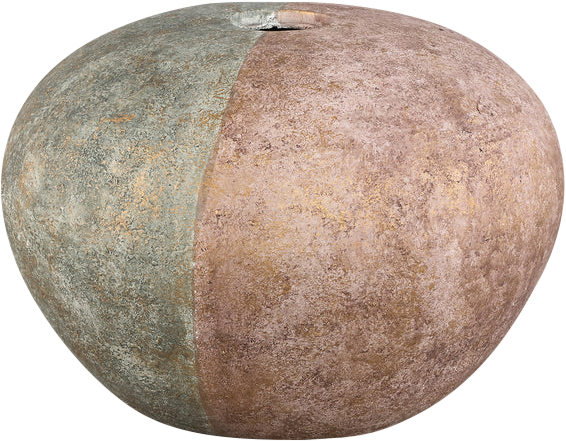 Chareece Grey half brown cement round vase M