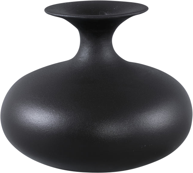 Lyndsay Black round shaped ceramic pot bulb high Ø30 x H25 cm