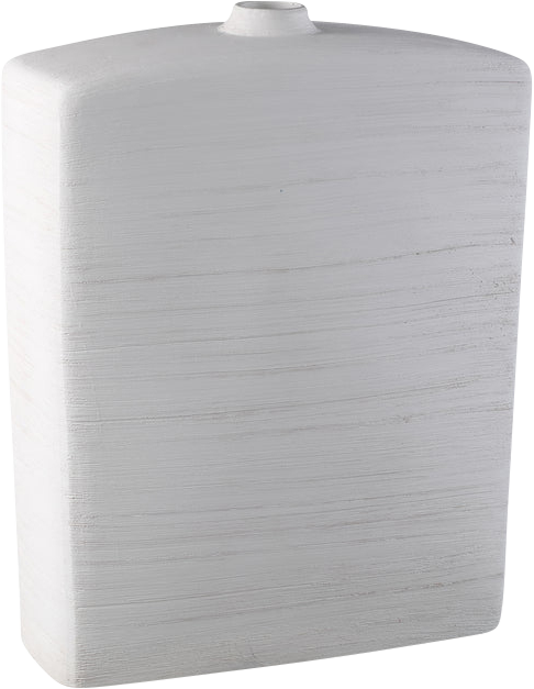 Janettee White rectangle shaped ceramic bottle S Ø15 x H50 cm