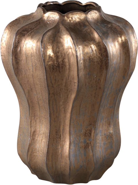Hamish Bronze Keramische Ronde Vaas L Ø31 x H40 cm