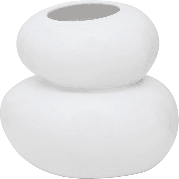 Vaas Pebbles White Ø23 x H22 cm