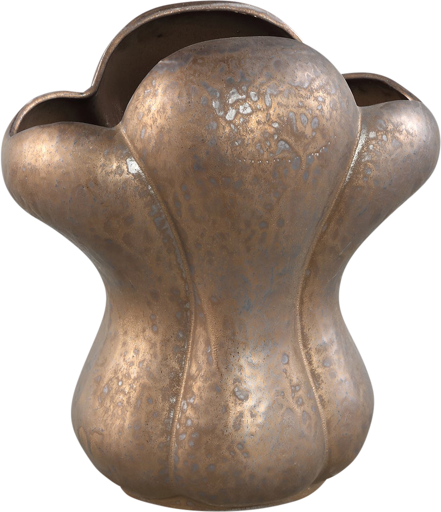 Mellie Bronzen Franse Leliebloem Keramische Vaas M Formaat