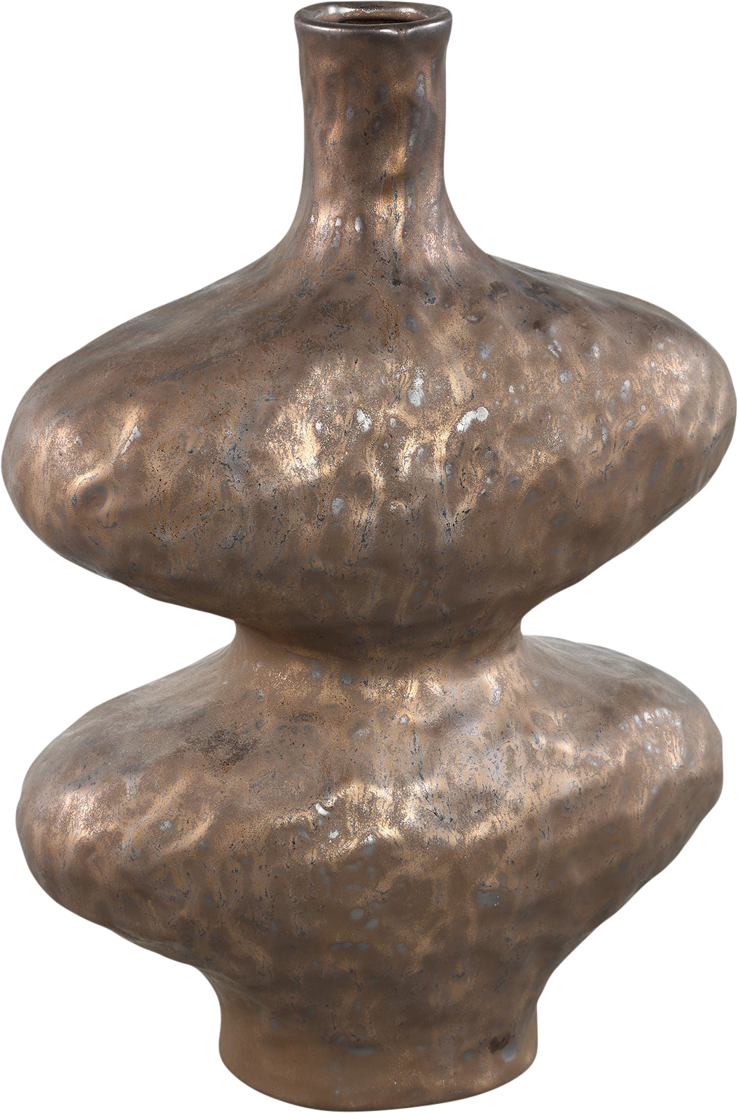 Chelsean Bronzen Ovale Keramische Vaas Bolvormig Maat L