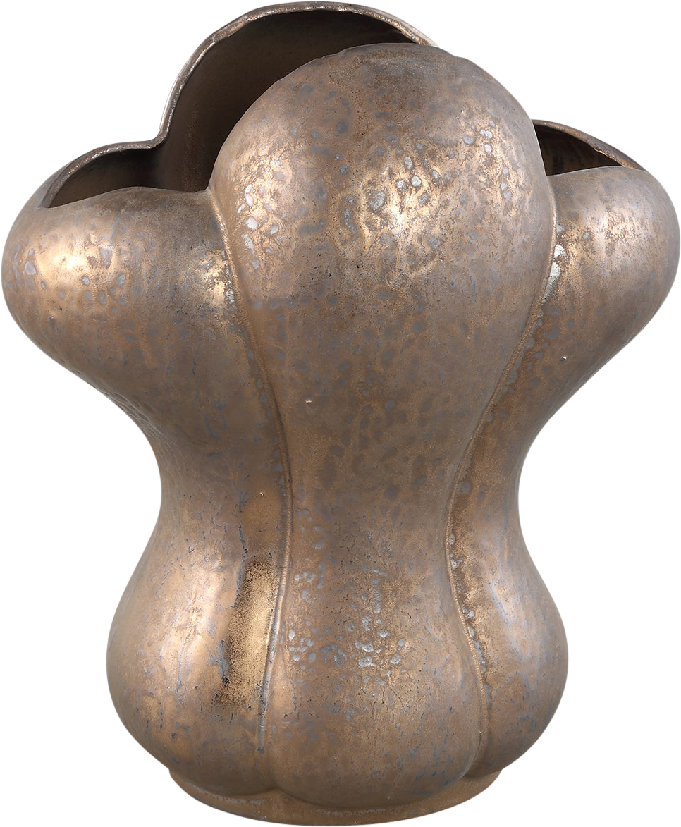 Mellie Bronzen Franse Lelie Keramische Vaas Groot Formaat
