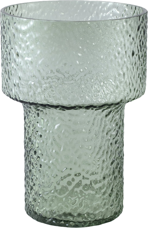 Blane Green dotted glass vase round wide border L