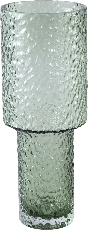 Blane Green dotted glass vase round wide border M