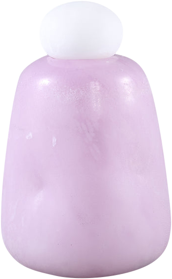 Karlie Purple matte glass bulb vase white top