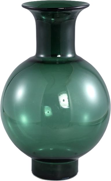 Nory Green glass bulb vase round regular