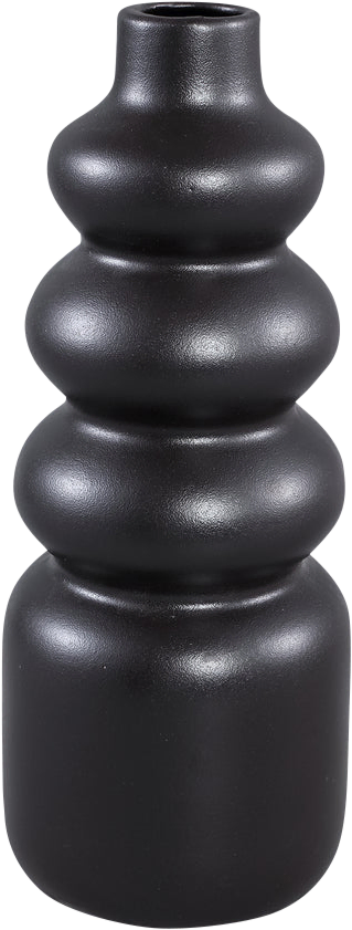 Trina Black ceramic pot bubbly shape M