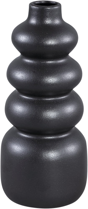 Trina Black ceramic pot bubbly shape S