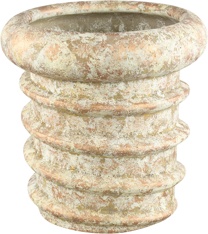 Zero Cream cement pot swirl screw round XL